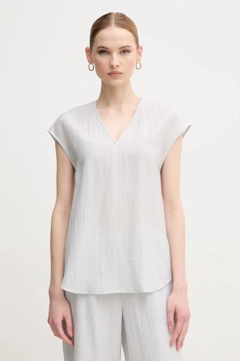 Blúzka Calvin Klein dámska, šedá farba, jednofarebná, K20K208210