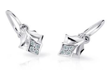 Cutie Jewellery Detské náušnice z bieleho zlata C2220-10-X-2 biela