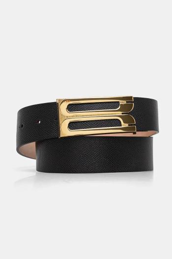 Kožený opasok Victoria Beckham dámsky, čierna farba, 1424ABL005953A