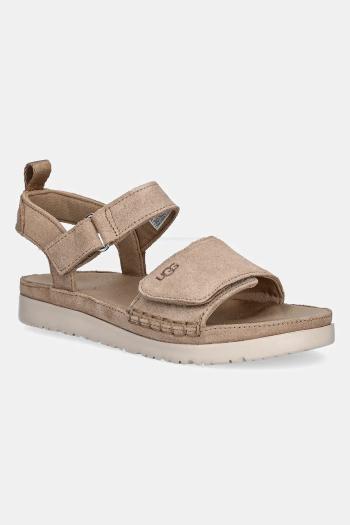 Detské semišové sandále UGG GOLDENSTAR béžová farba