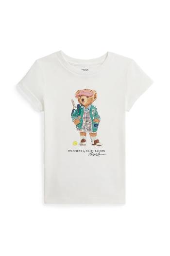 Bavlnené tričko Polo Ralph Lauren biela farba, 312971122002
