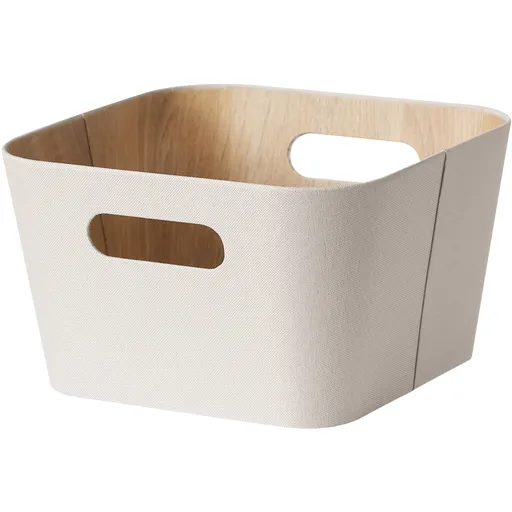 Kitchisimo Set 2 úložných košíkov 27 × 27 × 16 cm, krémová, M