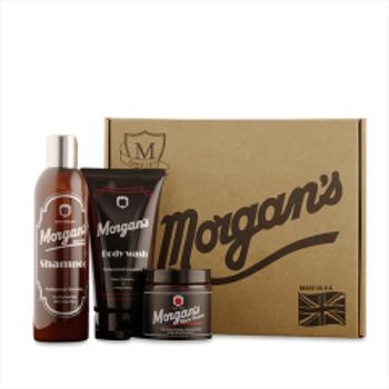 Morgans darčeková sada pre gentlemanov, Sprchový gél 150 ml + Šampón 250 ml + Vlasový krém 120 ml