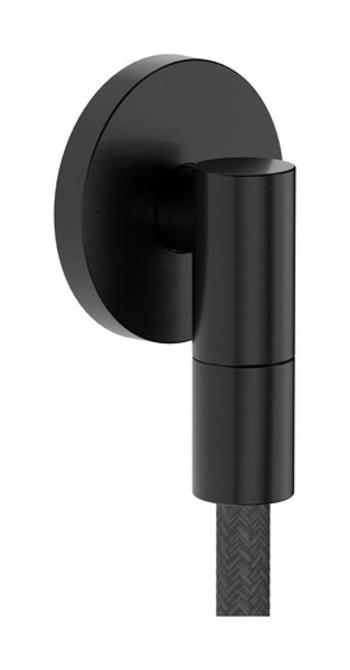 Podomietkový vývod Hansgrohe FixFit Fine S so spätným ventilom kartáčovaný čierny chróm 28882340