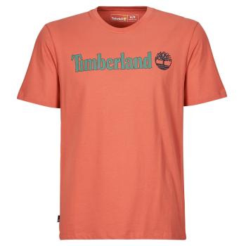 Timberland  Linear Logo Short Sleeve Tee  Tričká s krátkym rukávom Hnedá