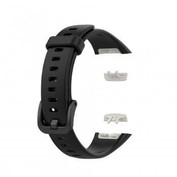 BStrap Silicone remienok na Honor Band 6 / Huawei Band 6, black (SHO003C01)