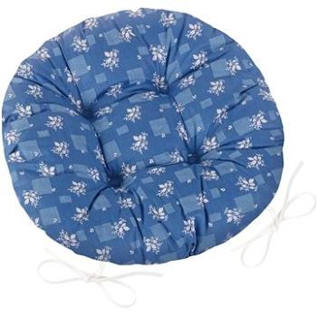 Bellatex Adela prešívaný okrúhly – priemer 40 cm – modrotlač (4948)