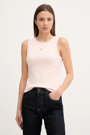 Top Calvin Klein Jeans béžová farba, LV047C201G