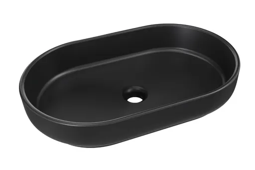 ArtCom Keramické umývadlo RIVER 2 E-6594 | čierny mat 55 x 35 cm