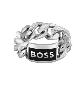 Hugo Boss Pánsky oceľový prsteň Kassy Emblem 1580681 66 mm