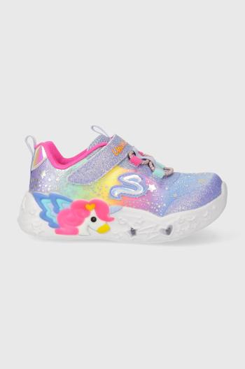 Detské tenisky Skechers UNICORN CHARMER TWILIGHT DREAM fialová farba
