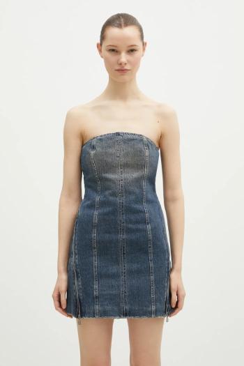 Rifľové šaty KSUBI Avenue Dress Sandstorm tmavomodrá farba, mini, priliehavá, WPS25DR006