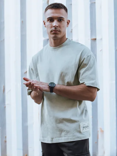 Pánske olivové tričko Dstreet RX5502