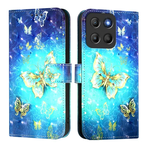 ART Peňaženkový kryt pre Motorola Moto G15 / G15 Power GOLDEN BUTTERFLY