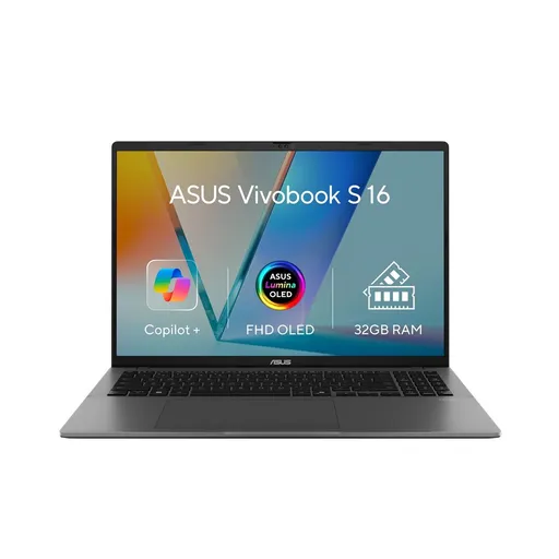 ASUS Vivobook S16 - Ryzen AI 7 350/32GB/1TB SSD/16"/WUXGA/OLED/2y PUR/Win 11 Pre/sivá
