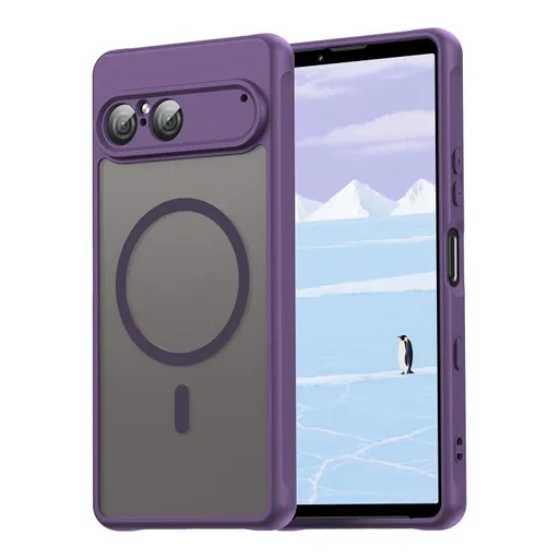 FANDUN MAGSAFE Ochranný kryt pre Sony Xperia 10 VII fialový