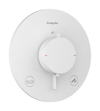 Sprchová a vaňová batéria Hansgrohe Ecostat Comfort S bez podomietkového telesa matná biela 33718700