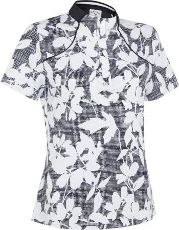 Callaway Textured Abstract Floral Womens Caviar S Polo košeľa