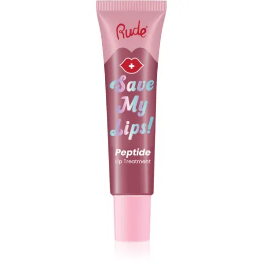 Rude Cosmetics Save My Lips vyživujúci a hydratačný balzam na pery s peptidmi odtieň Lychee 15 ml