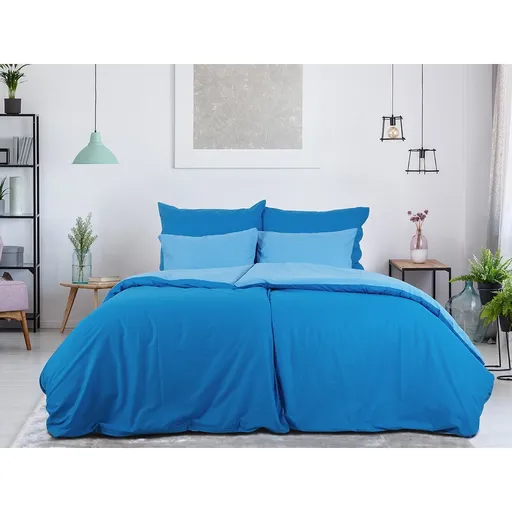 B.E.S. Petrovice Bavlnené obliečky Double face kobalt/nebeská