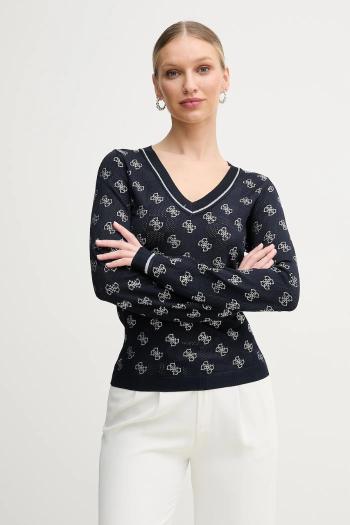 Sveter Guess ROSIE dámsky, tmavomodrá farba, tenký, W5GR07 Z3D60