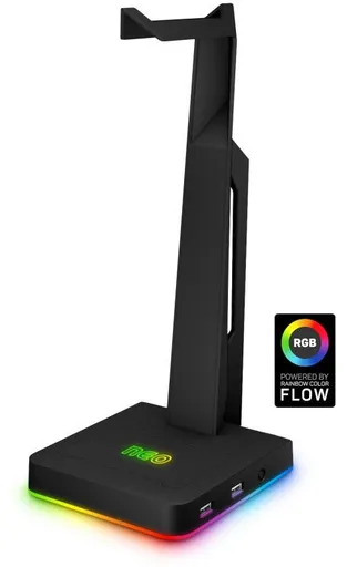 CONNECT IT NEO Stand-It RGB stojanček na slúchadlá + USB hub, čierna