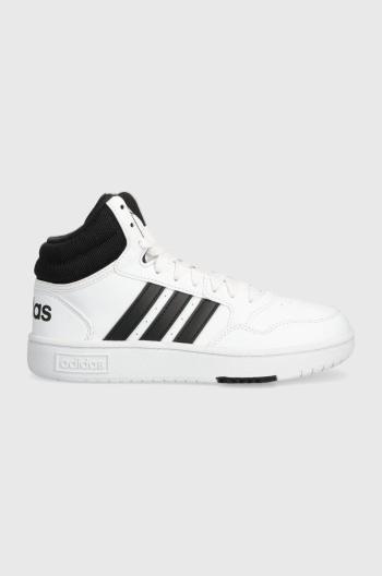 Detské tenisky adidas Originals HOOPS 3.0 MID K biela farba