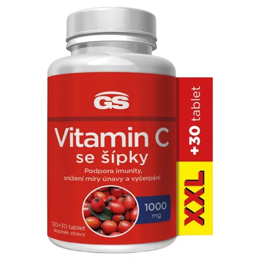 GS Vitamín C1000 so šípkami XXL 120 + 30 tabliet