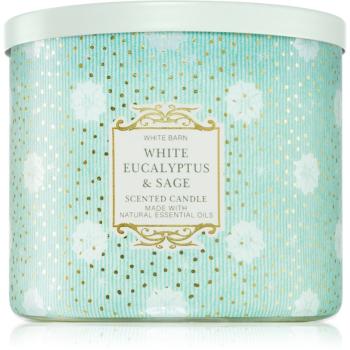 Bath & Body Works White Eucalyptus & Sage vonná sviečka 411 g