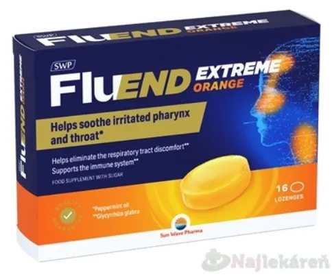 SWP FluEND EXTREME ORANGE pastilky na cmúľanie 16ks