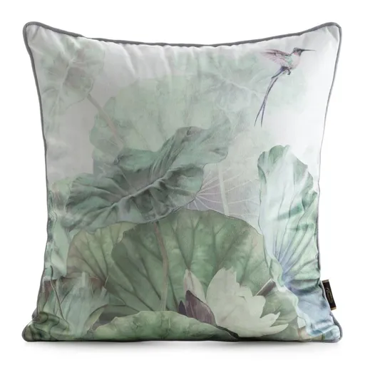 ArtFir Obliečka na vankúš VELVET 194 | zelená/strieborná 45 x 45 cm