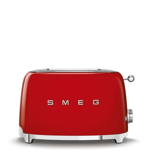 Smeg TSF01RDEU sendvičovač / hriankovač, 2 toasty, 6 úrovní opekania, zásuvka na omrvinky, štýl 50. rokov, červená
