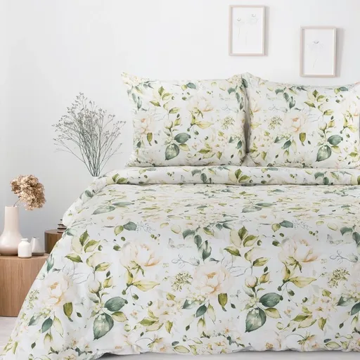 ArtFir Obliečky na jednolôžko SONIA 35 | biela/krémová 140 x 200 cm