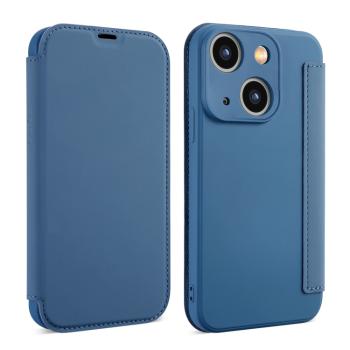 SOFTY Zaklápací obal pre Apple iPhone 15 Plus modrý
