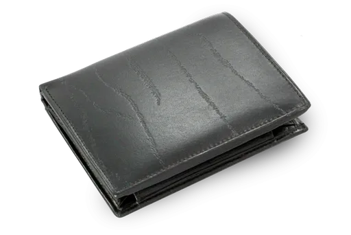 Čierna pánska kožená peňaženka a dokladovka so zápinkou 514-1610-60