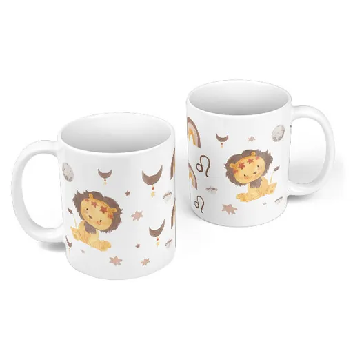 Hrnček Znamenie Watercolor -  Lev (23.7. - 22.8.)