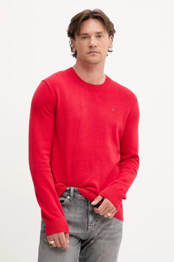 Bavlnený sveter Tommy Jeans bordová farba, DM0DM18895