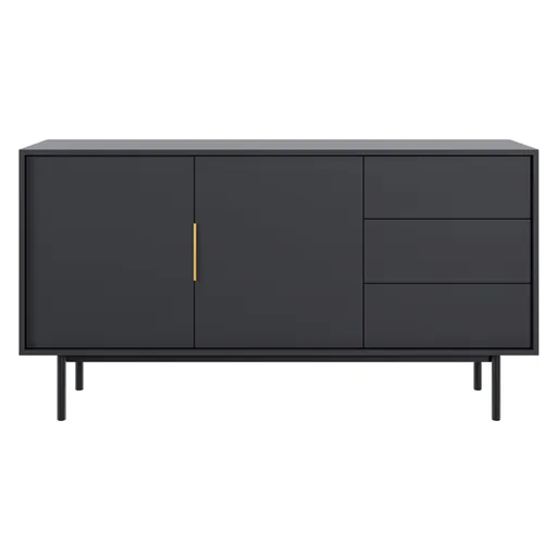 Komoda VIVALA 2D3S, čierna