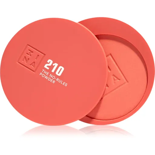 3INA The No-Rules Powder multifunkčné líčidlo na oči, pery a tvár odtieň 210 - Light coral, matte 8 g