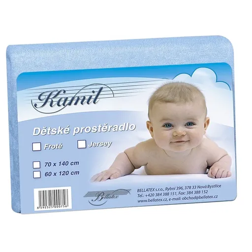 Bellatex Detské froté prestieradlo, svetlo modrá, 60 x 120 cm