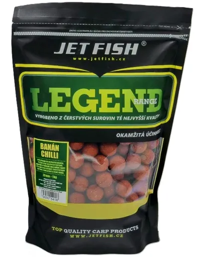 Jet fish boilie legend range banán chilliii - 1 kg 24 mm