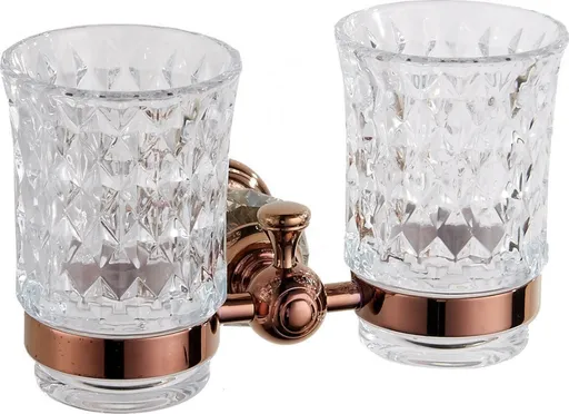 MEXEN - Estela dual držiak pohárov ružové zlato 7011552-60