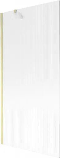 MEXEN/S - Next vaňová zástena FIX 90 x 150, prúžky, zlatá kartáčovaná 895-090-000-00-09-55
