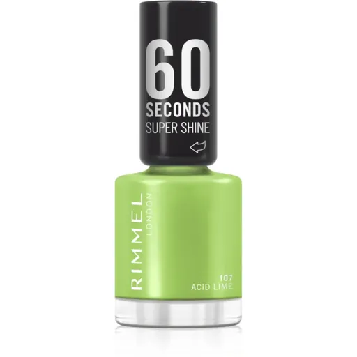 Rimmel 60 Seconds Super Shine lak na nechty odtieň 107 Acid Lime 8 ml