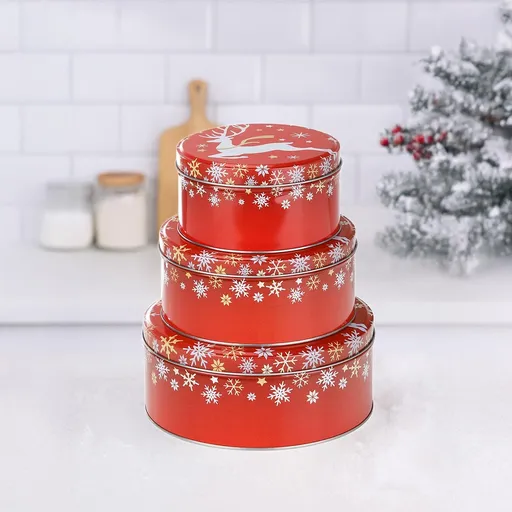 Haushalt international Kulaté dózy na cukroví Sob, sada 3 ks