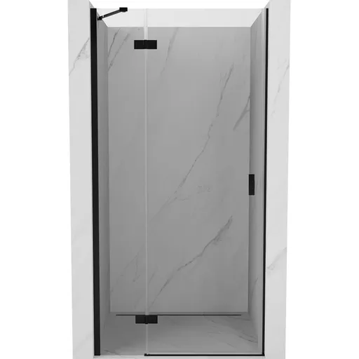 MEXEN/S - Mist-H sprchové dvere krídlové ľavé 75, transparent, čierna 8A5-075-000-70-00-L