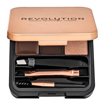 Makeup Revolution Brow Sculpt Kit - Dark paleta pre líčenie obočia