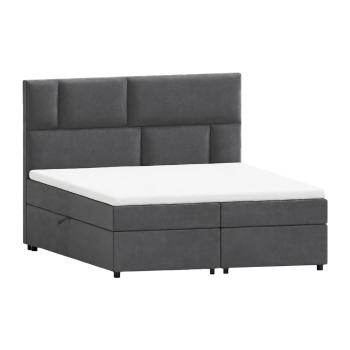 Szürke ágyneműtartós boxspring ágy 140x200 cm Lola – Ropez