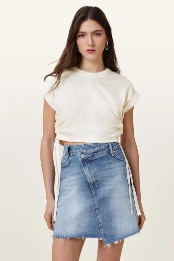Blúzka AllSaints MIRA SATIN dámska, biela farba, jednofarebná, W054JC