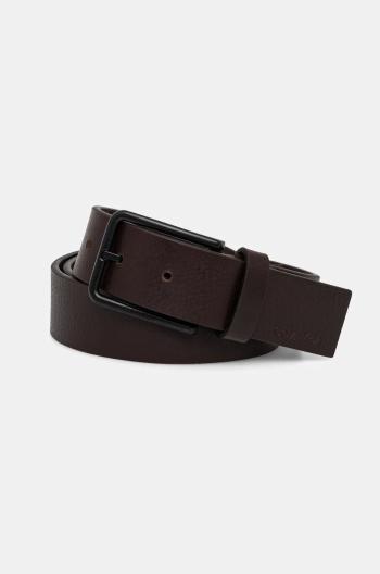 Kožený opasok Calvin Klein pánsky, hnedá farba, K50K512651